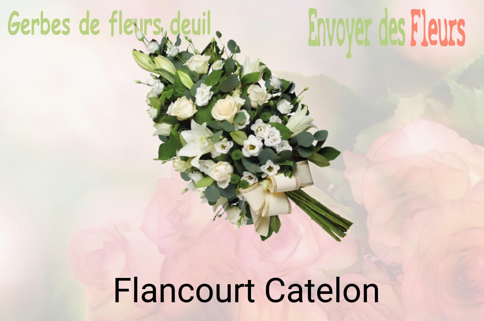 Gerbe de fleurs de deuil livrée à Flancourt-Catelon